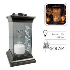 Solarna svetilka 14 x 14 x 28 cm z LED križem *9244