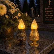 Lampion LED 6,5 x 16 cm okrasni z učinkom plamena disp=12kos. *9152