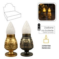 Lanterna LED 6,5 x 16 cm okrasna z učinkom sveče disp=12kos. *9169