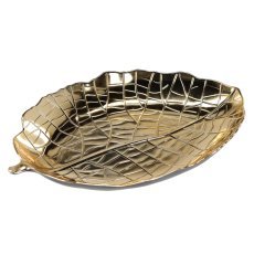 Dekorativni pladenj 39 × 27 × 4,5 cm zlati list pakiranje=6 kosov *7816