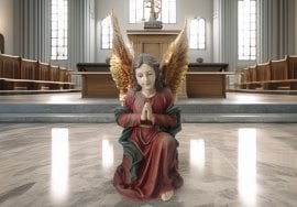 Figura Angel, ki kleči 62 cm - RAI4596