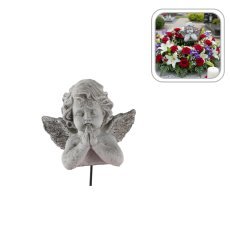Aniołek na piku – cementni 8,5 x 5,5 x 16 cm sivi *3103