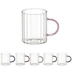 Komplet 6 kozarcev Stripped z ročajem 400 ml - IBO4591
