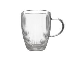 Komplet 2 rebrastih kozarcev z dvojnimi stenami 350 ml - IBO4683