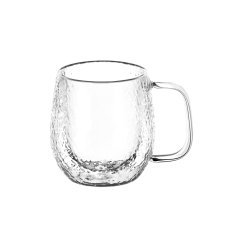 Komplet 2 kozarcev »Texture« z dvojnimi stenami in ročajem 240 ml *4553