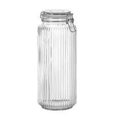Steklen kozarec z rebrasto strukturo 2,5 l, hermetičen *4942