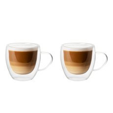 Komplet 2 termo kozarcev z dvojnimi stenami in ročajem 250 ml *9784