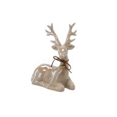 Božična figurica – keramični jelen 13 × 6,8 × 17,5 cm, pakiranje = 2 kosa *1247