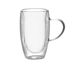 Komplet 2 rebrastih kozarcev z dvojnimi stenami 440 ml - IBO4720