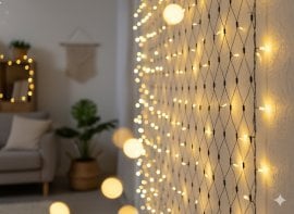 Chomik - Zavesa mreža LED 320L toplo bela 3x2 m - LED1704