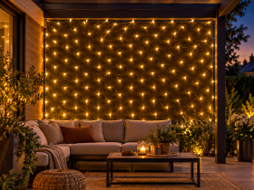 Chomik - Zavesa mreža LED 320L toplo bela 3x2 m - LED1704