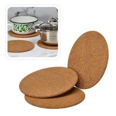 Komplet 3 okroglih plutastih podstavkov 19 cm *6545