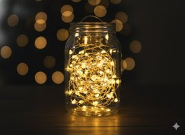 Verižna svetlobna dekorativna žica na baterije z 40 LED lučkami opak=20kos *2643