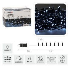 LED lučke 100L hladno bela dolž. 3 + 5 m za notranjo/zunanjo uporabo *9423