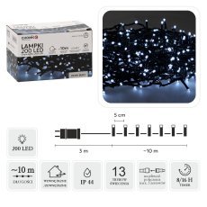 Led lučke 200l hladno bele dolžine 3 + 10 m za notranjo/zunanjo uporabo *9454