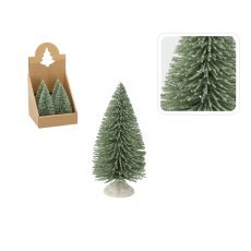 Božični okras – mini zelena smrečica, 18 cm, pakiranje po 4 kose *0097
