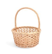 Košara iz ratana 28 x 28 x 14/36 cm z ročajem – naravna *1904
