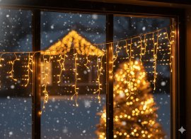 Svetlobna zavesa Icicle 500 LED, toplo bela, dolžina 3 + 20 m, *9867