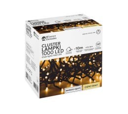 Chomik - LED-lučke Cluster 1000L, toplo bele, 3+10 m - LED8202