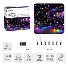 LED-lučke Cluster 1000L, večbarvne, dolžina 3 + 10 m, za notranjo/zunanjo uporabo *8226