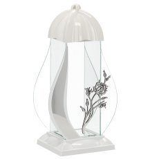 Lampion M vrtnica bela 39 cm*4130