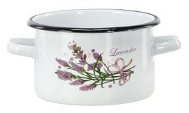 Emajliran lonec 2 L - bel, 16 cm - EMA4352