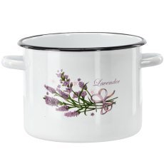 Bel emajliran lonec s sivko, 5,5 l, 22 cm *4383
