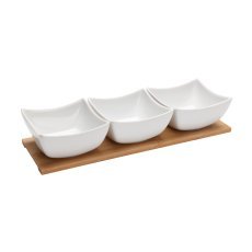 Servirni set s 3 skledicami na deski *2184