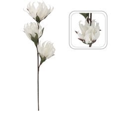 Dekorativna magnolija 96 cm – 3 beli cvetovi - TER3174