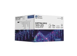Chomik - Svetlobna zavesa 300 LED, večbarvna, 3+12 m - LED6311
