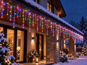 Chomik - Svetlobna zavesa 300 LED, večbarvna, 3+12 m - LED6311