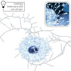 Mikro LED svetlobna veriga Cluster 400L, hladno bela, dolžina 3 + 6 m *6915