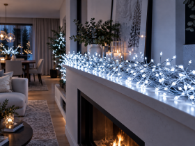 Chomik - Mikro LED svetlobna veriga Cluster 400L, hladno bela, 3+6 m - LED6915