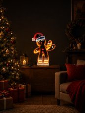 3D-božična dekoracija – medenjak z zrcalnim učinkom Infinity LED, 35,2 x 10 x 50,9 cm *8520