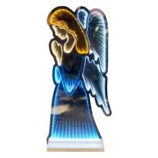 Chomik - 3D-praznična dekoracija – Angel z zrcalnim učinkom LED - LUS8537