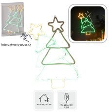 Chomik - Božična dekoracija – Neonska LED-jelka - LUS8568