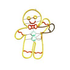 Božična dekoracija – medenjak LED neon 42,4 x 1,2 x 52,5 cm *8575