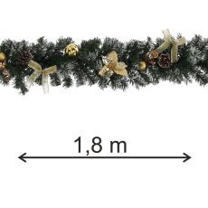 Božični okras – zlata girlanda 1,8 m *0096