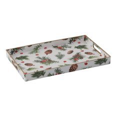 Beli praznični dekorativni pladenj 39,5 x 25 x 3,3 cm *0591