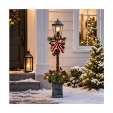 Božična LED-laterna z aranžmajem in pentljo 120 cm *1567