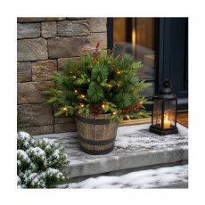 Božična LED-dekoracija – aranžma v loncu 60 cm *1581