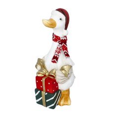 Božična figurica – gos s darili, 24,9 x 23,6 x 42,8 cm *3943