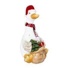 Božična figurica – gos z vrečo daril in LED-osvetlitvijo, 25,3 x 24,2 x 36,8 cm *3950