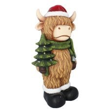 Chomik - Božična figurica – Višavsko govedo z LED-božičnim drevescem - GOT3967