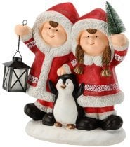 Chomik - Božična figurica – Otroci z LED-lampionom - GOT4131