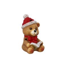 Božična figurica – medvedek z LED-pentljo 16 x 14 x 23,5 cm *4186