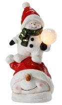 Chomik - Božična figurica – Snežak z LED-kroglo - GOT4216