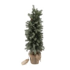Chomik - Umetna zasnežena božična jelka v lončku z LED-osvetlitvijo, 85 cm - HIN4568