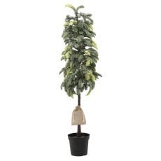 Chomik - Umetna zasnežena božična jelka v loncu z LED-osvetlitvijo, 105 cm - HIN4575