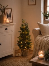 Umetna božična jelka 70 cm v loncu z LED-osvetlitvijo *4582